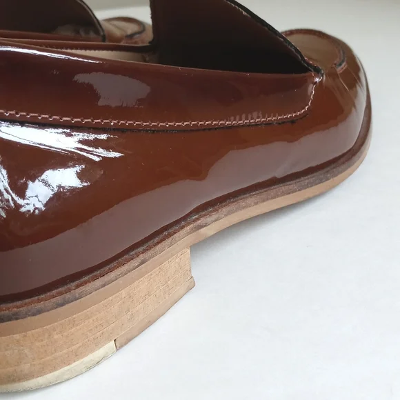 Everlane Brown Patent Leather Loafers - Picture 4 of 12